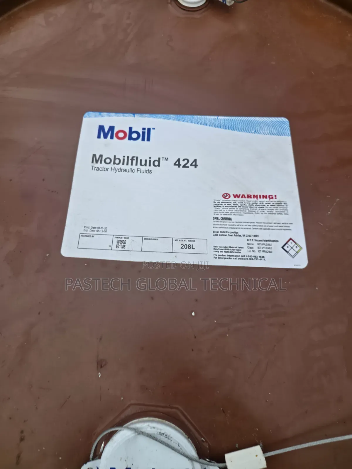 Mobil Mobilfluid 424--208l DRUM