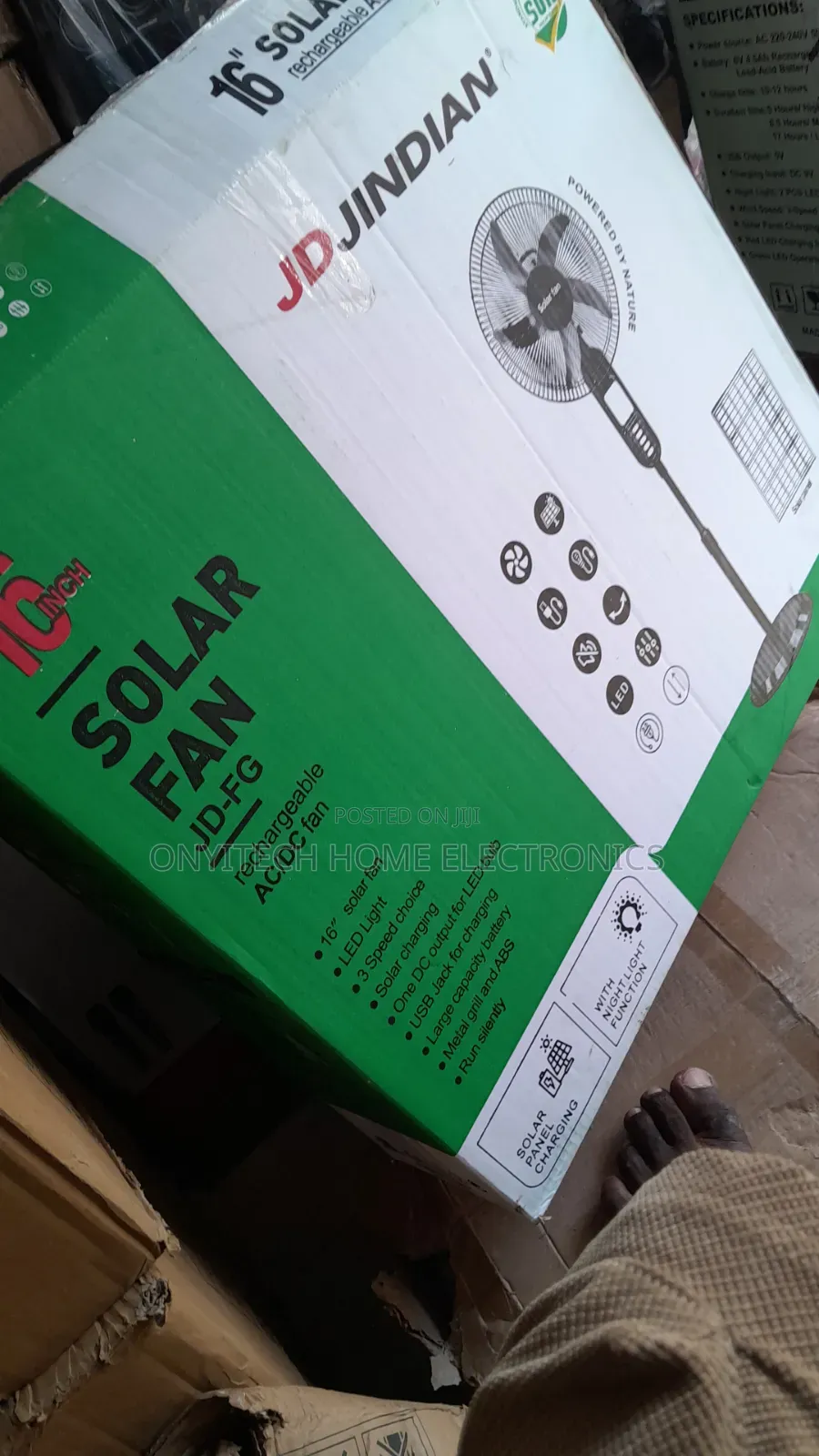 Jd Jindian Solar Fan [16inches]