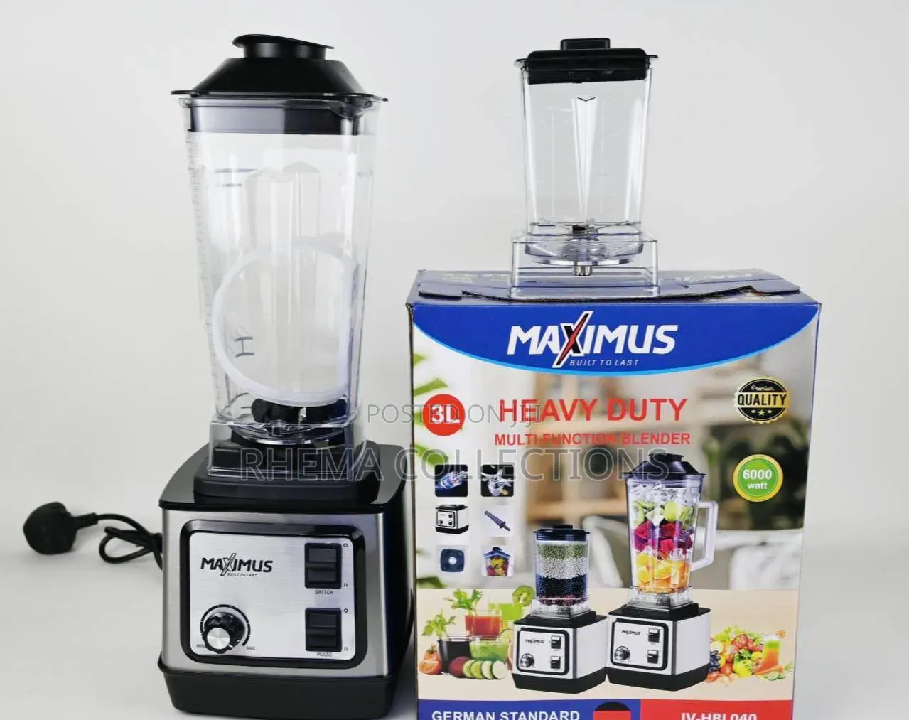 Maximus High Performance 2-in-1 Stainless Steel Blender