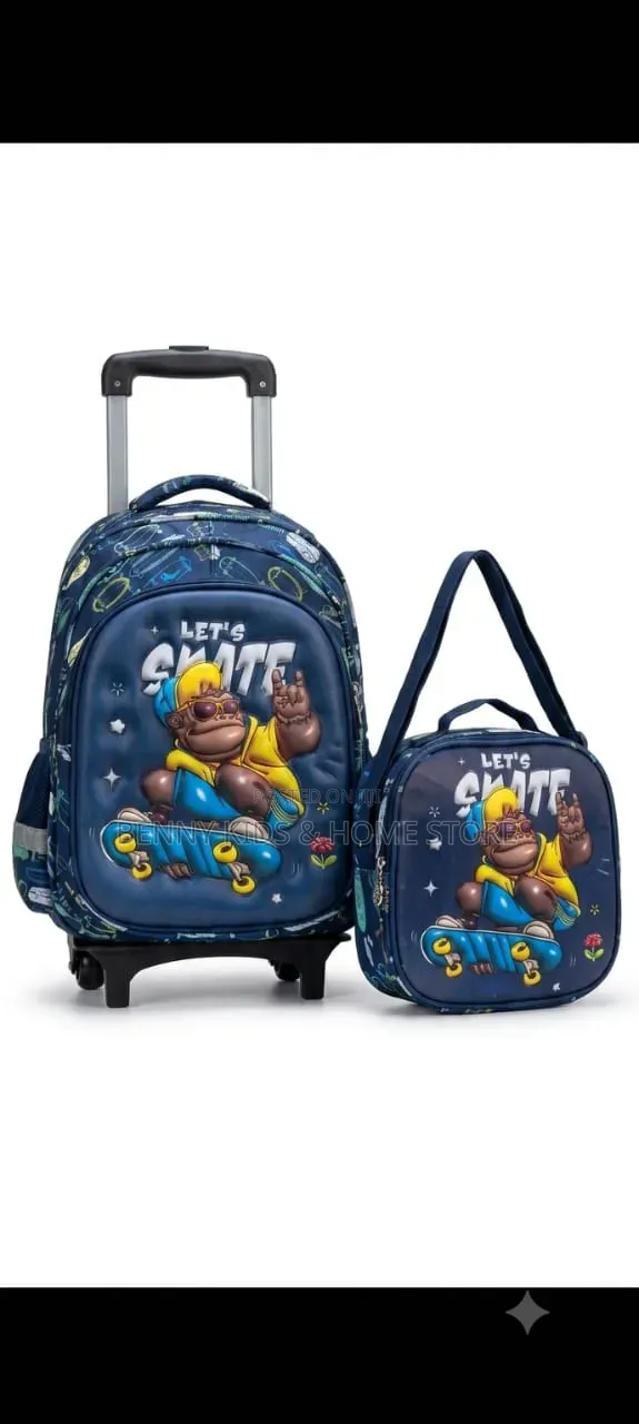 New Arrival – Premium Kids' Racing Car Trolley School Bag Set!