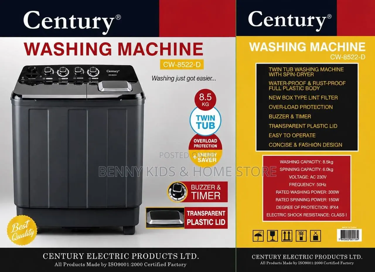 Century 8.5KG Twin Tub Washing Machine