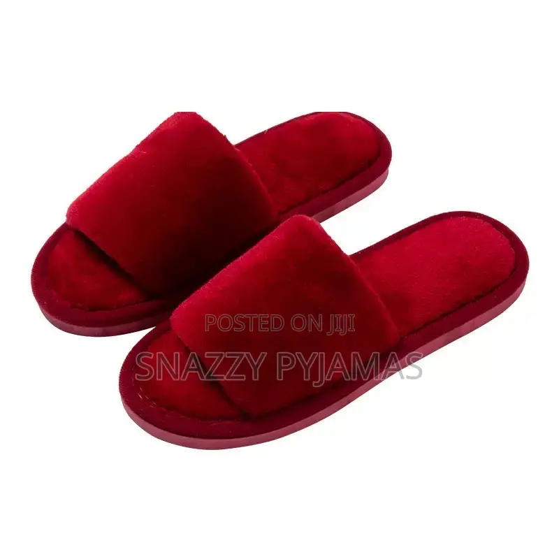 Cozy Open-Toe Velvet House Slippers