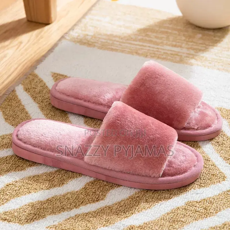 Cozy Open-Toe Velvet House Slippers