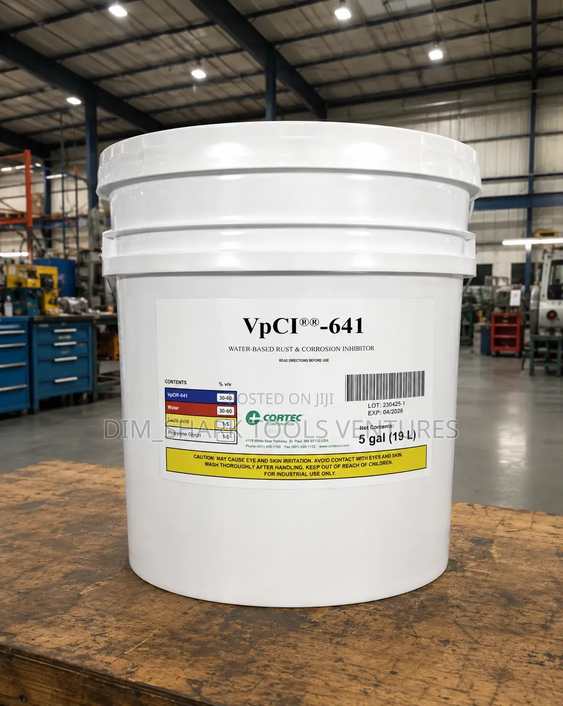 19 L of Cortec VpCI-641 a Water-Based Rust and Corrosion Inhibitor