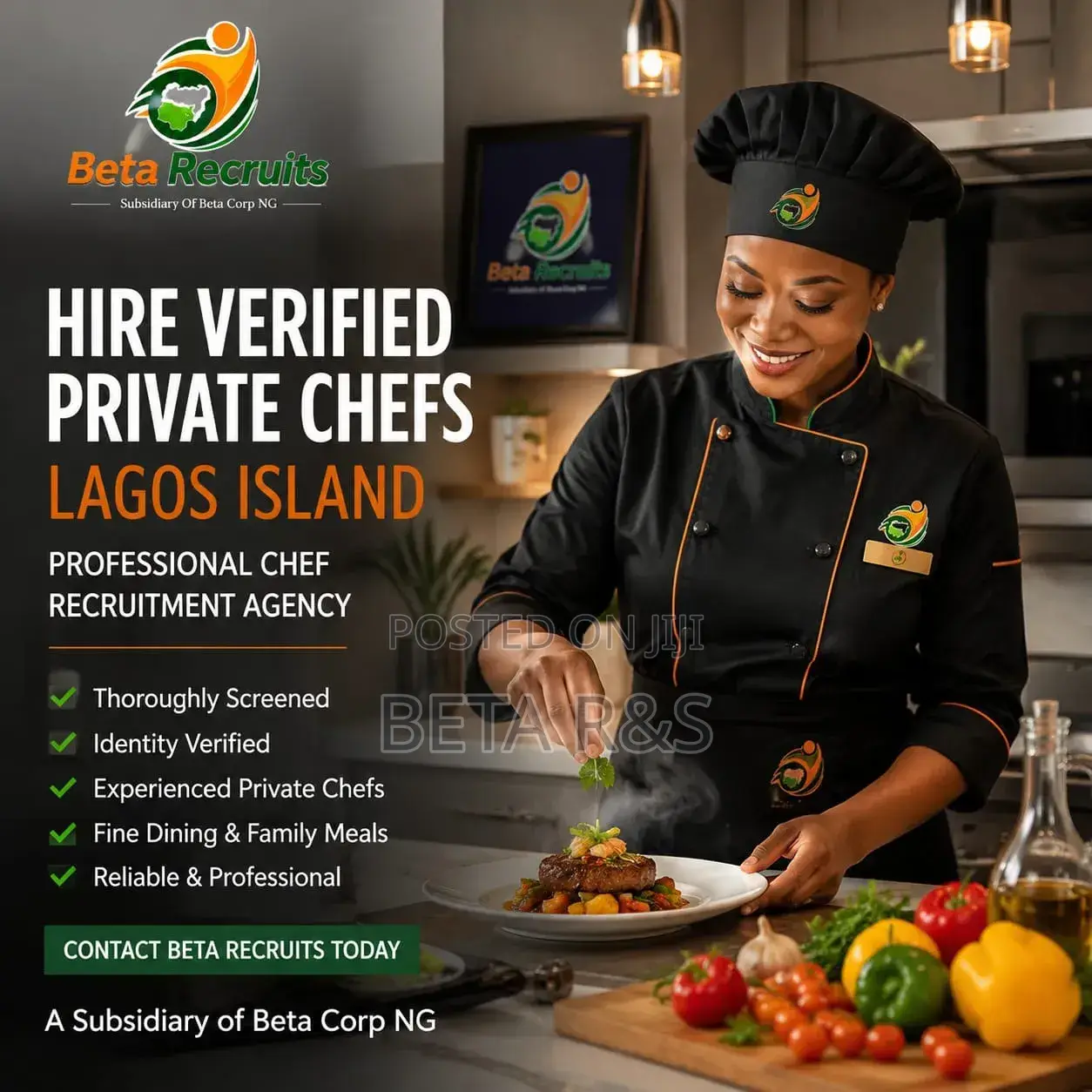 Private Chef Recruitment Agency in Lagos Island