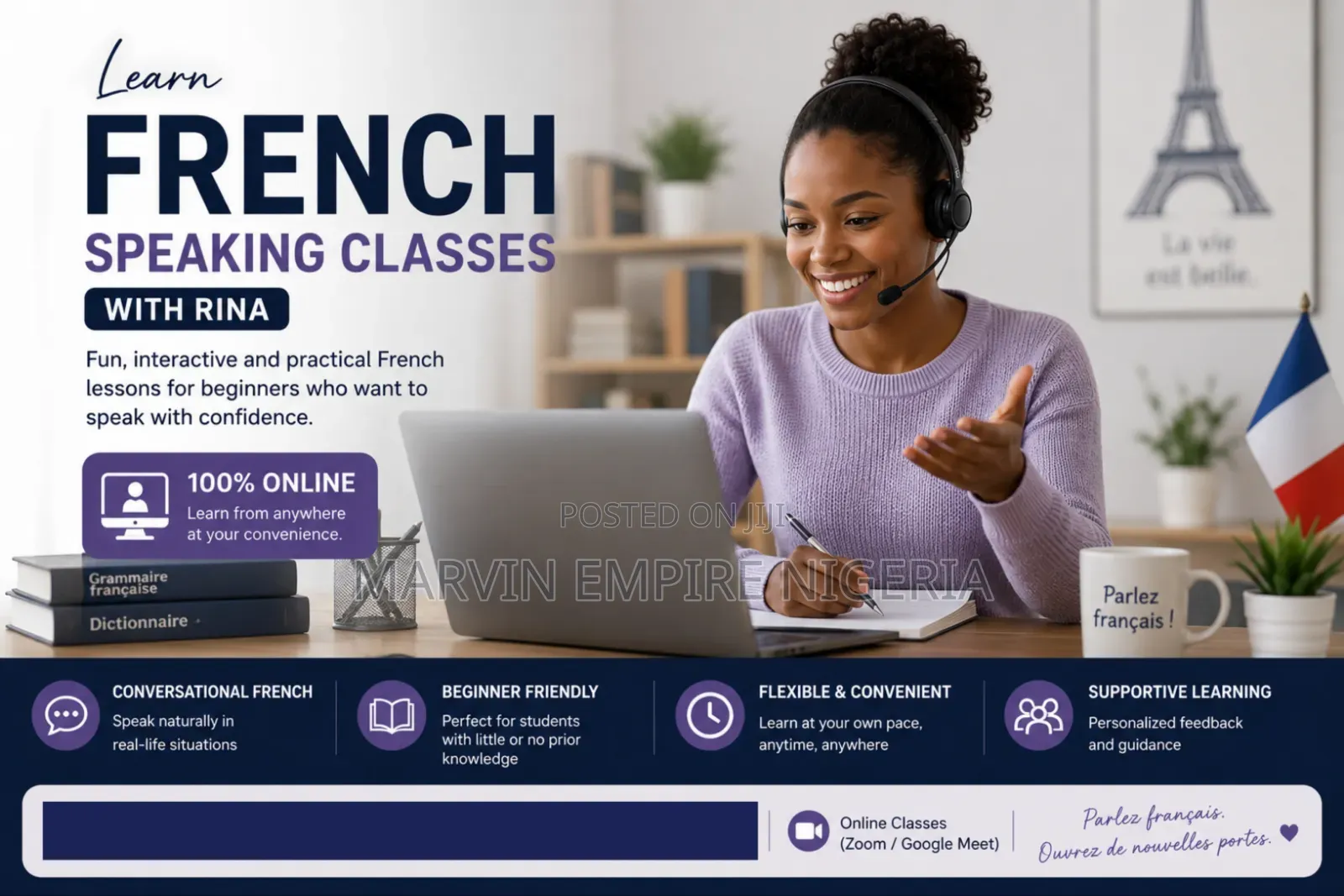 Online French Speaking Classes for Beginners | Learn With Rina