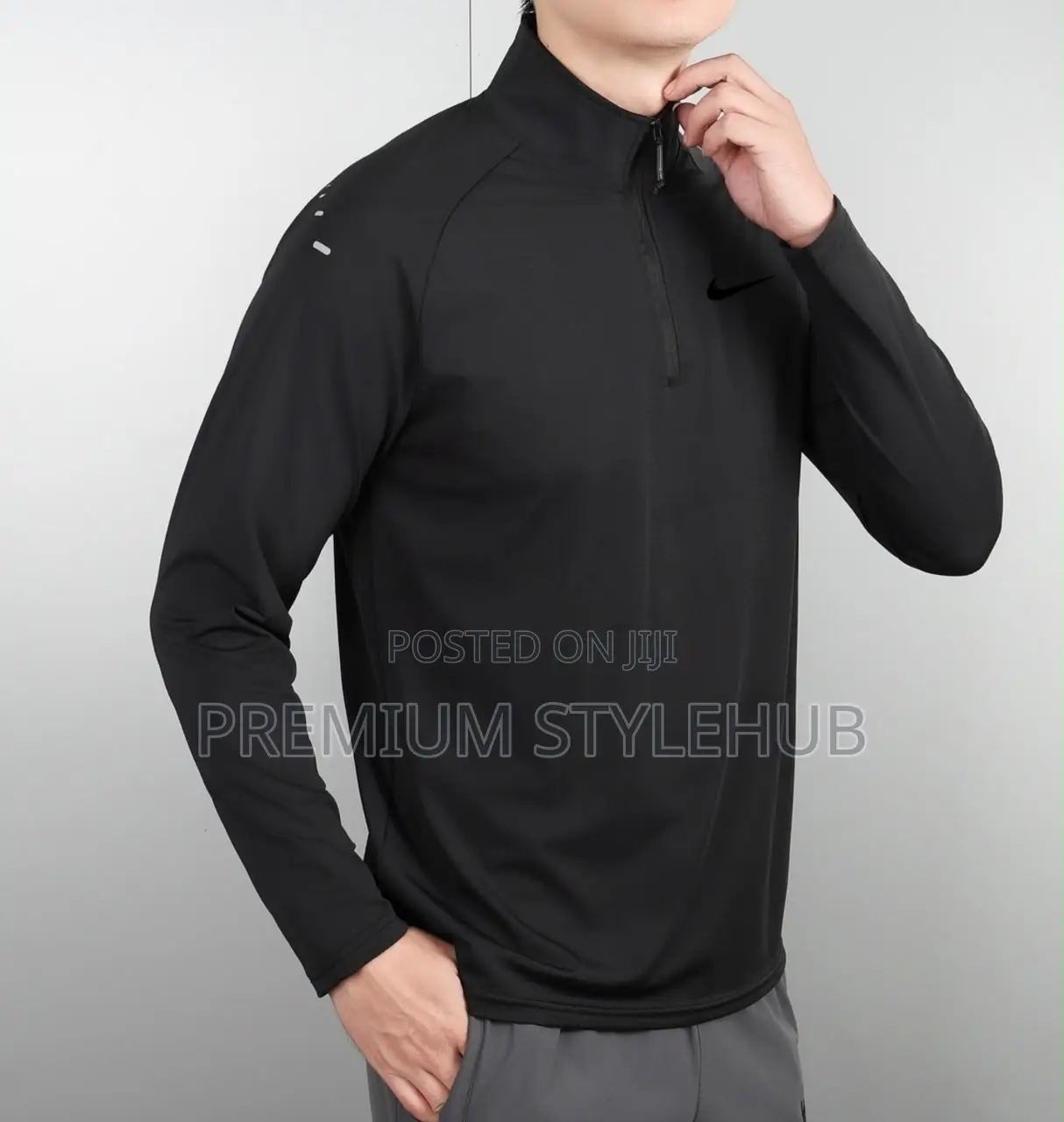 Black Long Sleeve Gym Shirt