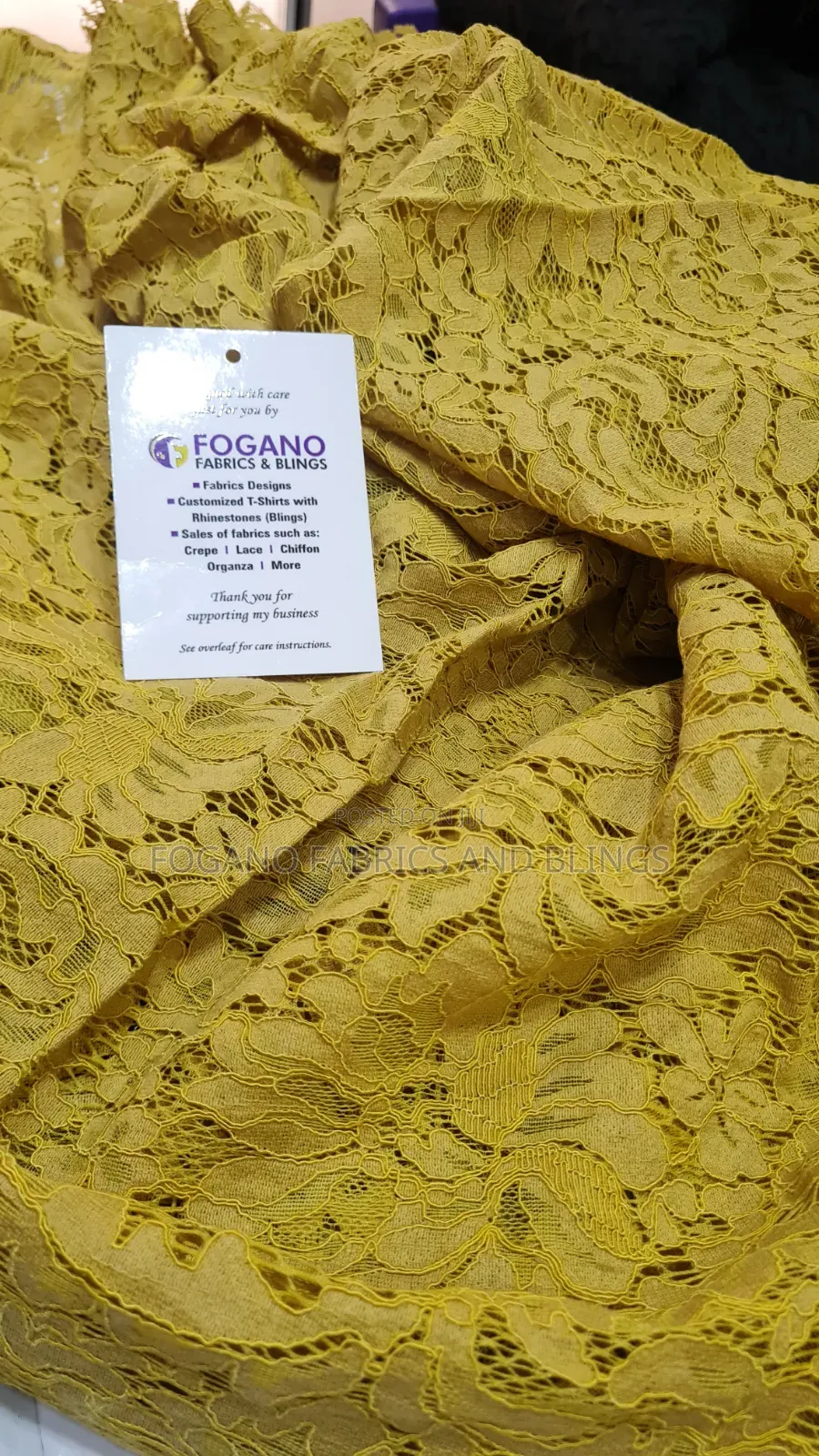 Mustard Yellow Lace