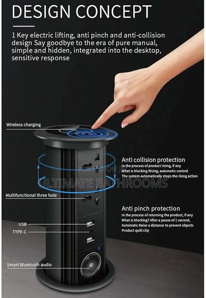 Pop Up Lifting Socket for Kitchen