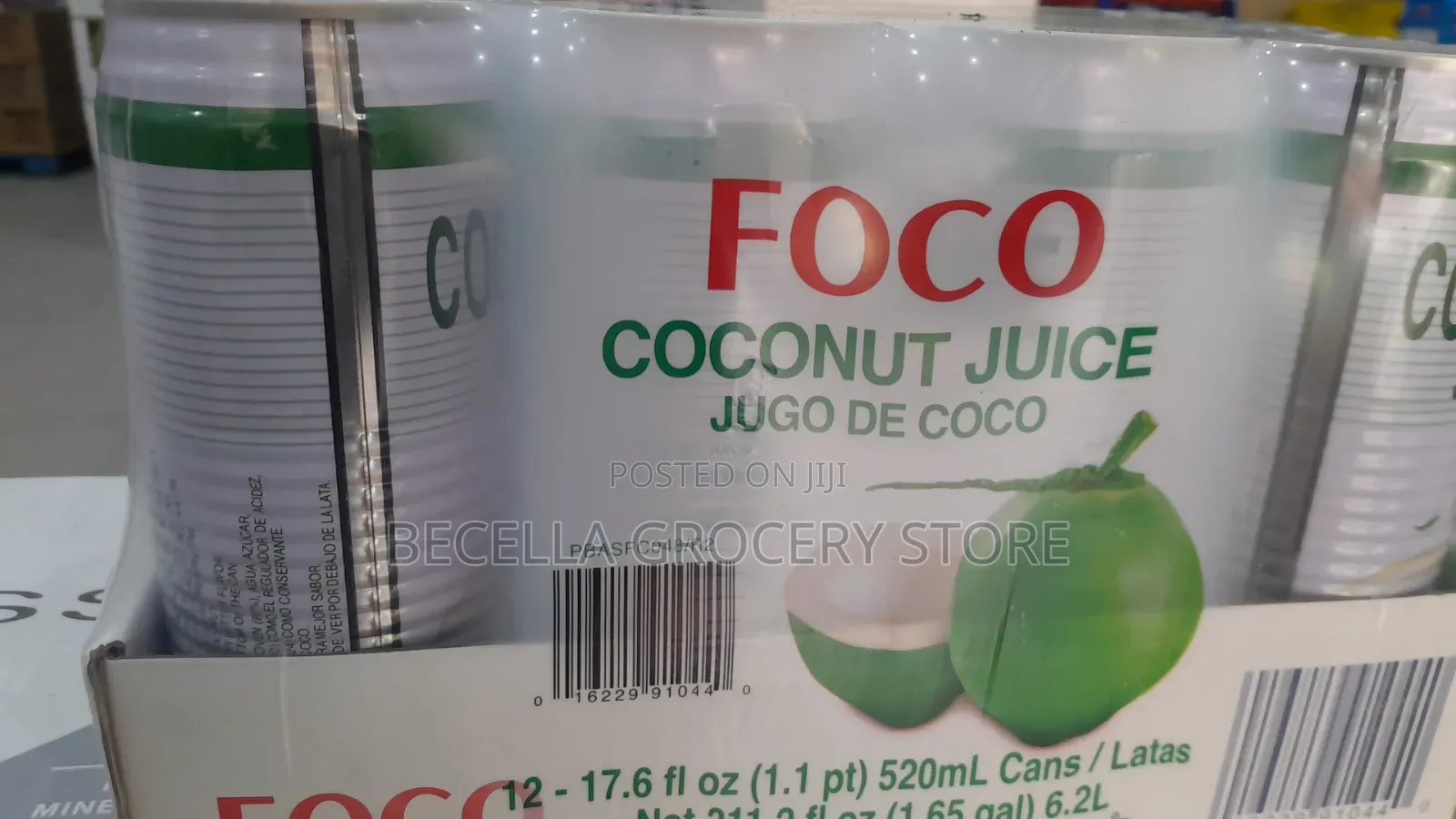 Foco Coconut Juice 520ml ×12 Cans