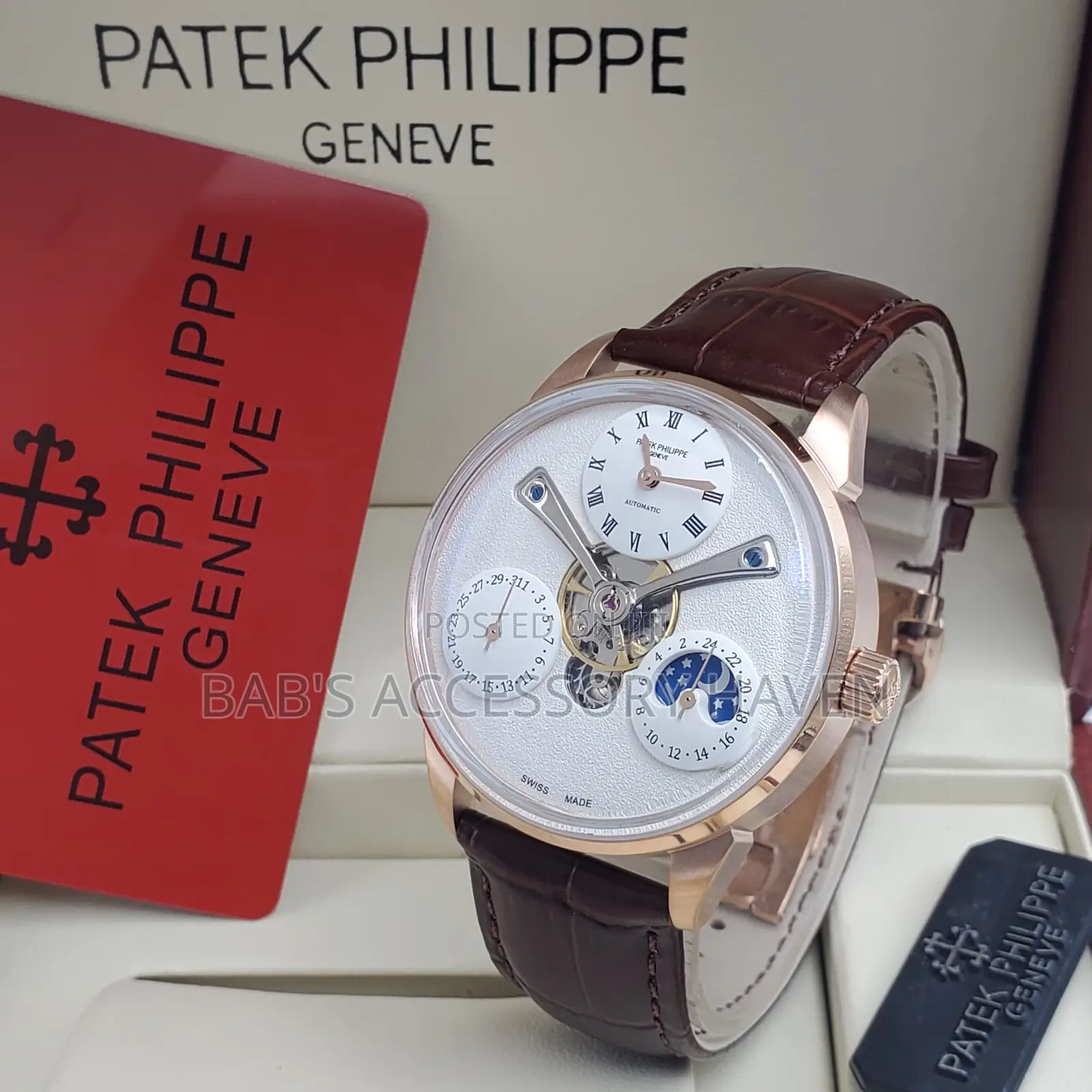 New Desig Patek Philippe Leather Watch Automatic