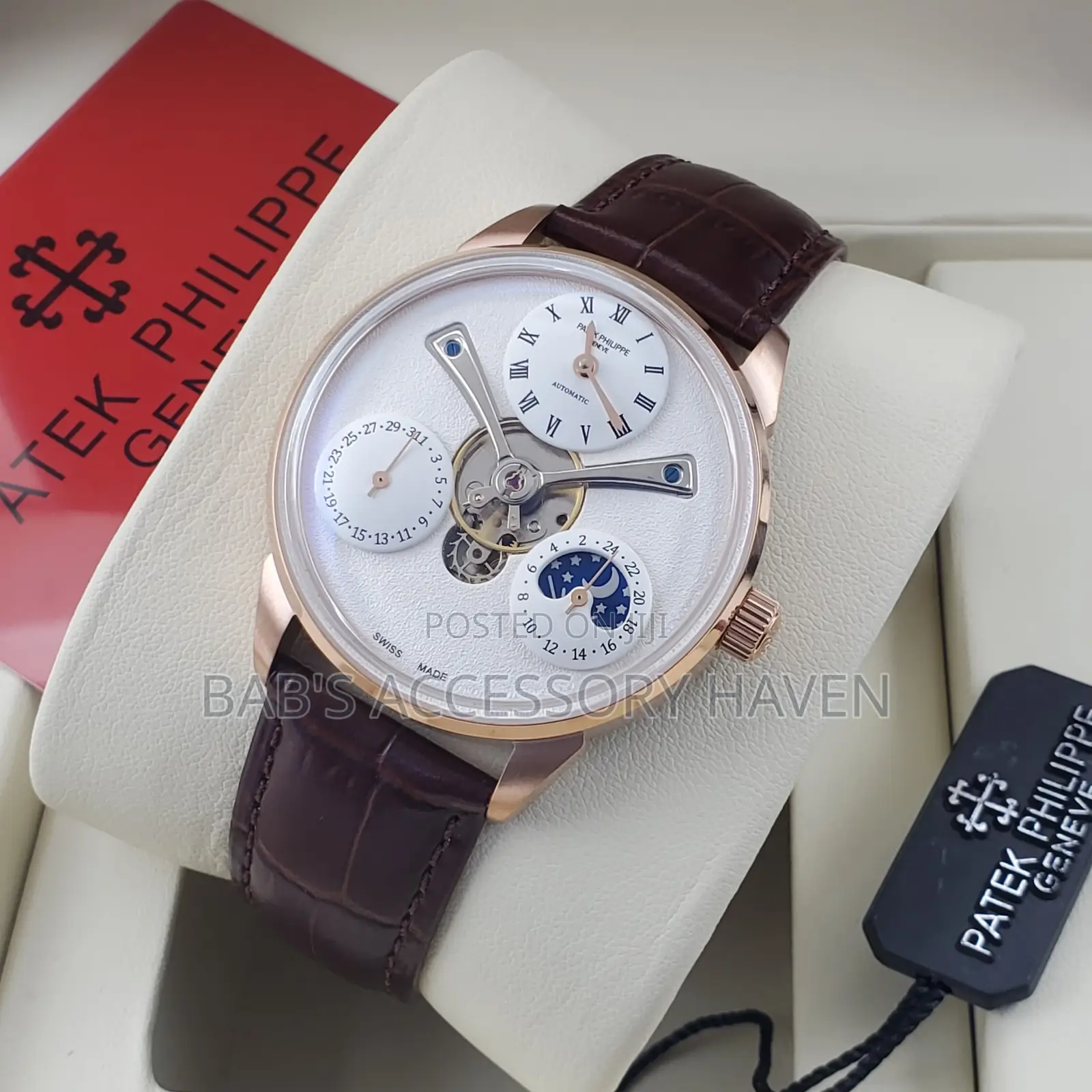 New Desig Patek Philippe Leather Watch Automatic