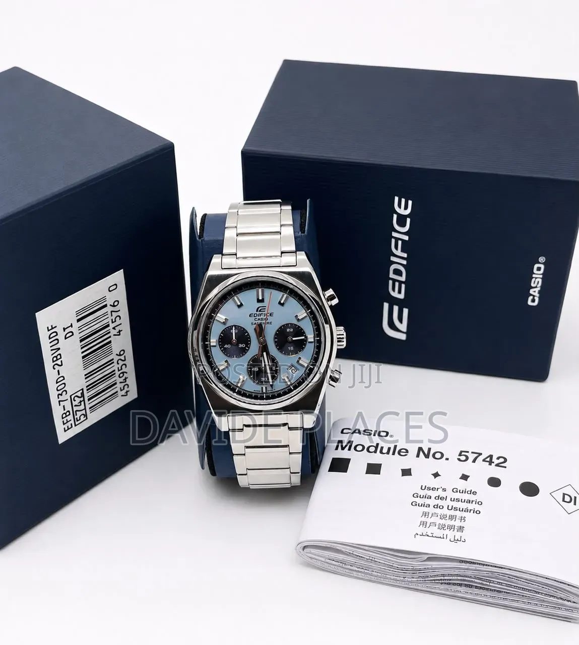 Casio Edifice Efb730d-2bvudf Panda Dia, Waterproof Unisex Wristwatch