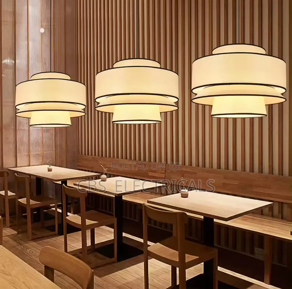 Japanese Fabric Drum Pendant Light