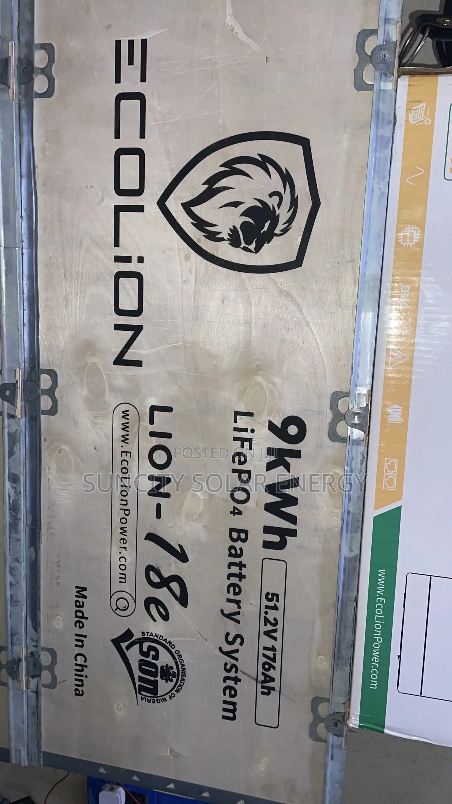 9Kwh/51.2v/176ah Ecolion Lithium Batteries