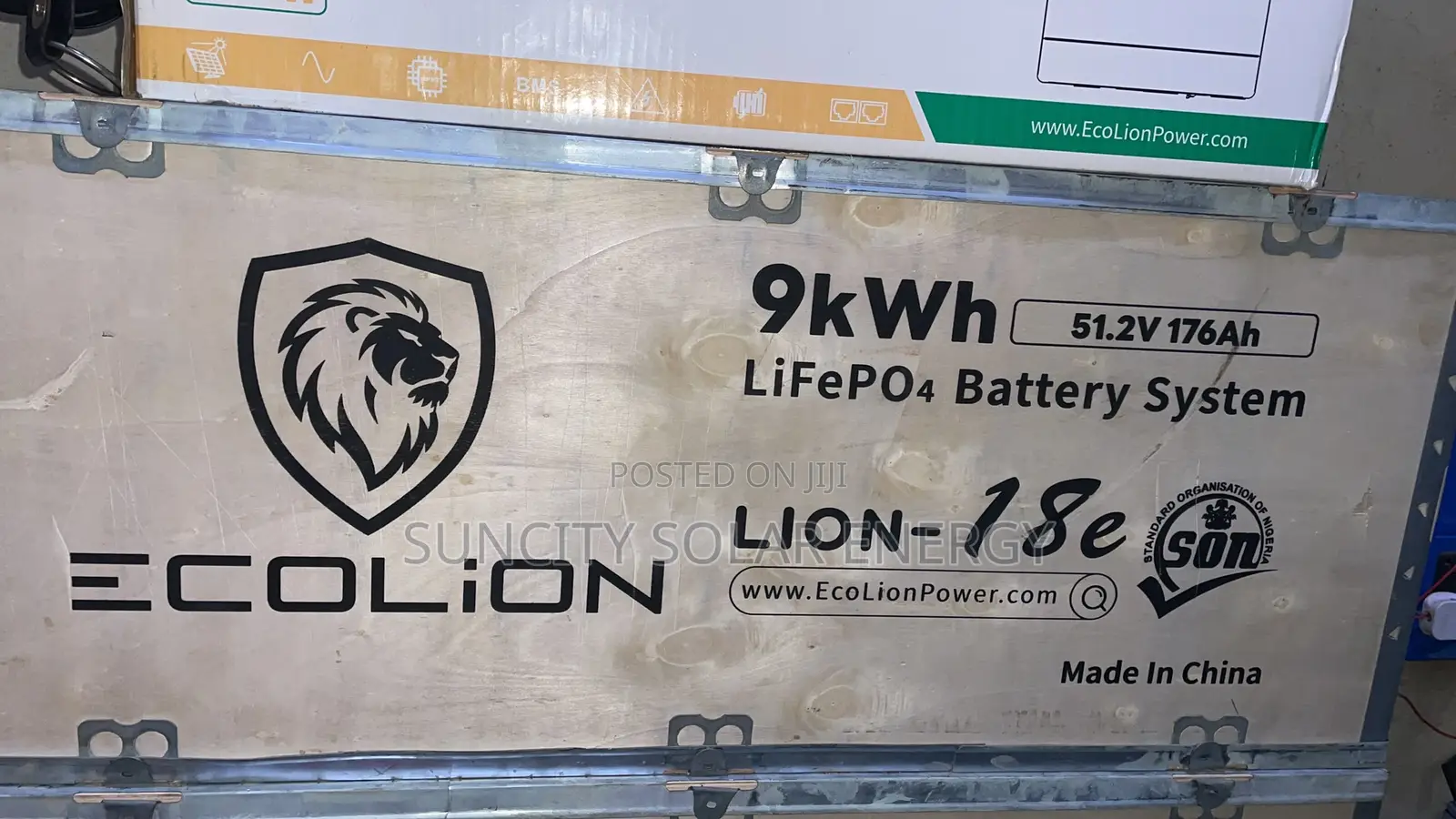 9Kwh/51.2v/176ah Ecolion Lithium Batteries