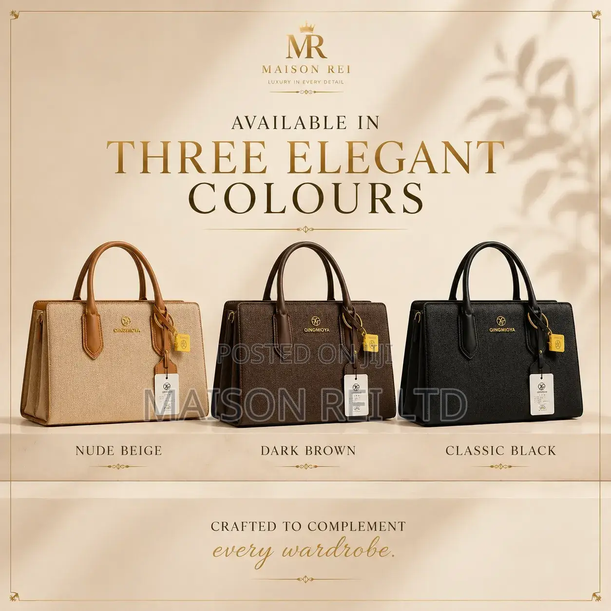 Luxury Ladies Handbag | Premium Office Tote, Spacious Designer Bag