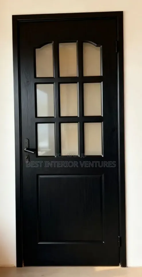 3ft by 7ft Kitchen Wooden Door With Glass 08