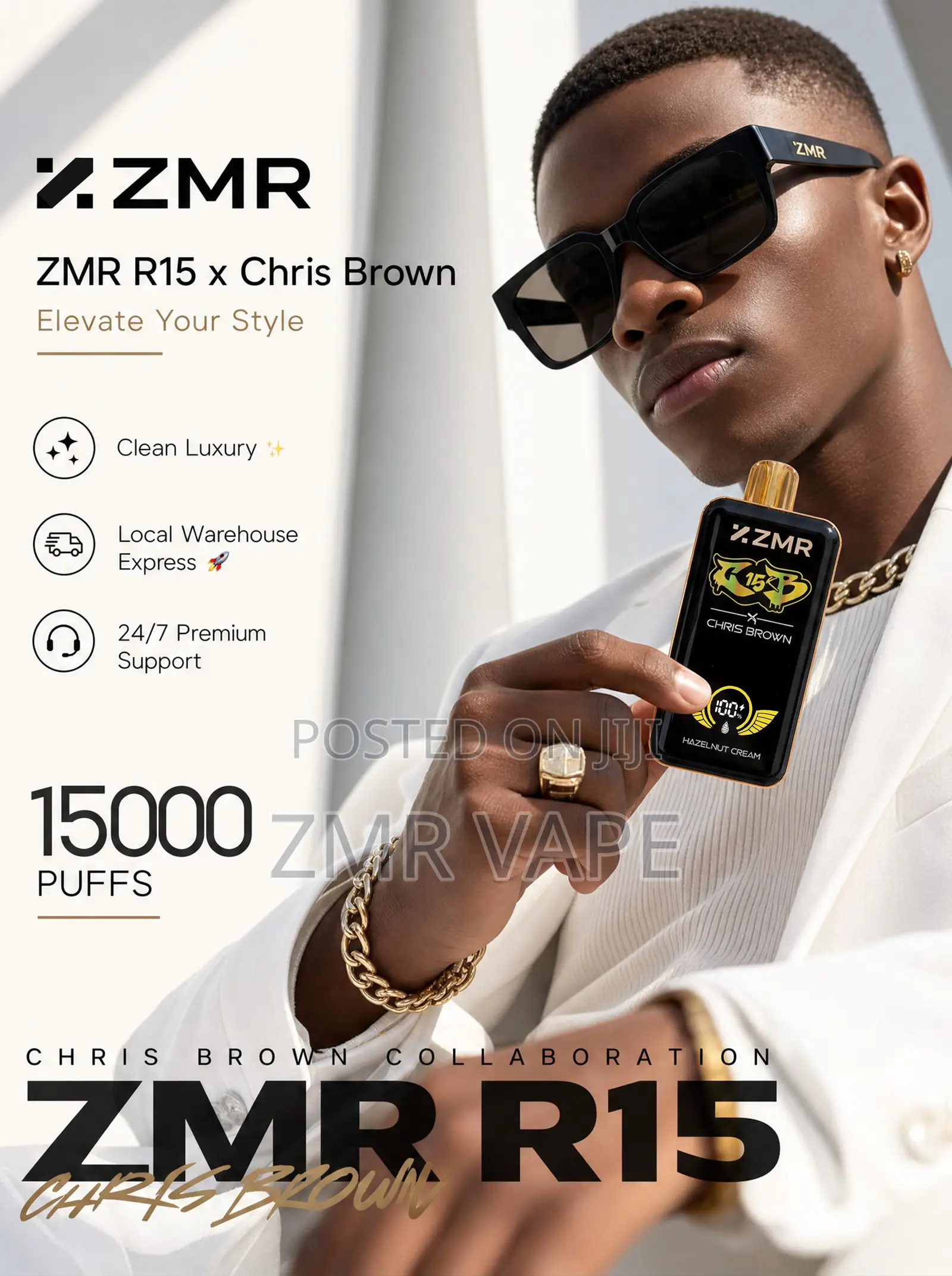 ZMR 15000puffs Full Interactive Screen Rechargeable Vape Device