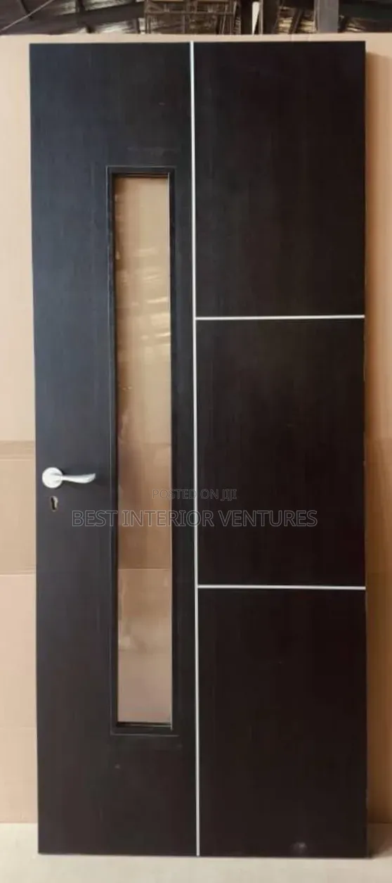 3ft by 7ft Kitchen Wooden Door With Glass