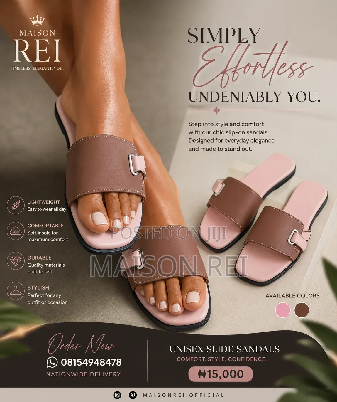 Luxury Ladies Flat Slide | Premium Comfortable Fashion Footwear