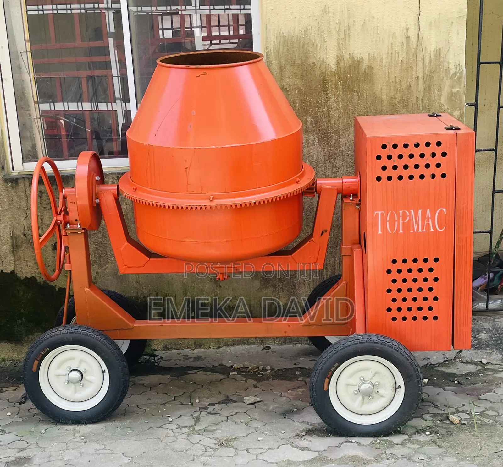 400l Topmac Brand Orange Concrete Mixer.