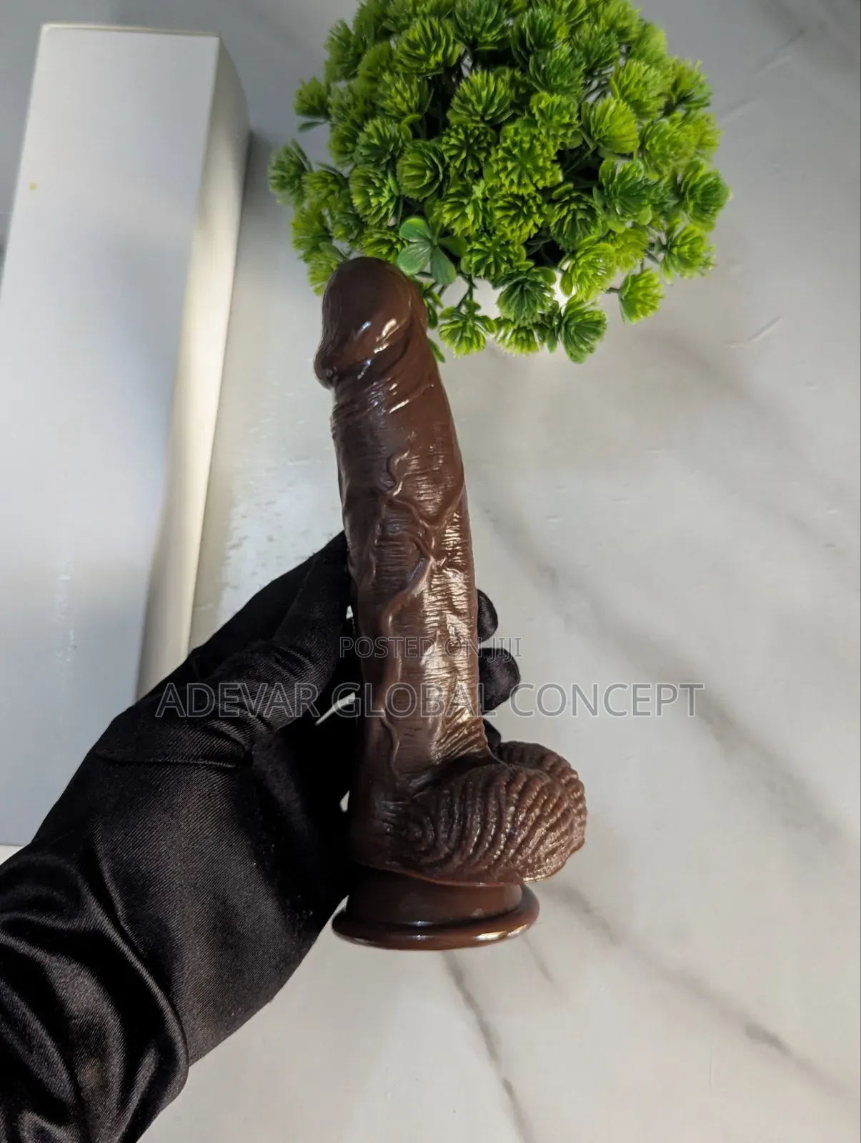 7 Inches Dildo Dark Brown Sex Toy for Women