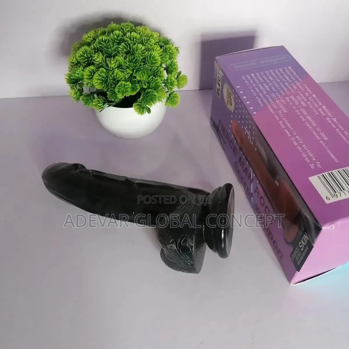 Seven Inches Non Vibrating Dildo Sex Toy for Women Massager Purple