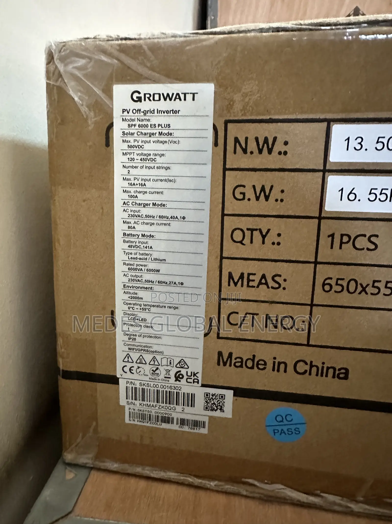 6kva 48v Growatt Hybrid Inverter Solar Inverter