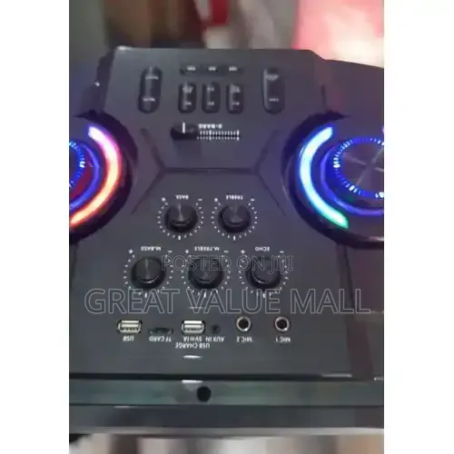 EXLG Rechargeable 12000W Heavy Bass High Power Double 12inches Speaker