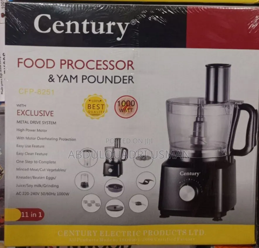 Century Heavy Duty Motor Yam Pounder Food Processor