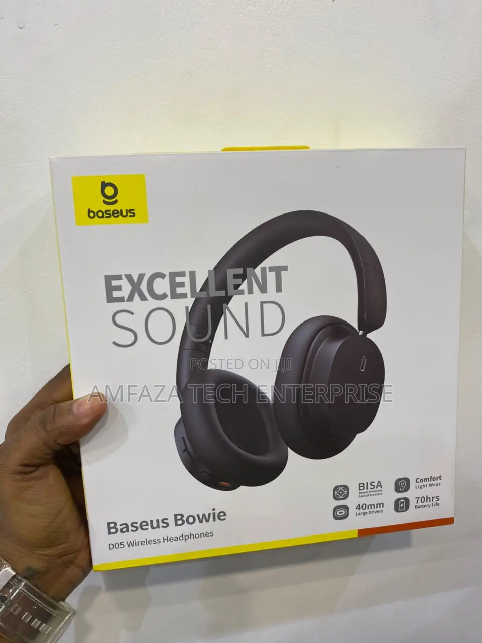 Baseus Bowie H1i Noise Cancelling Wireless Headphones – Cluster Black