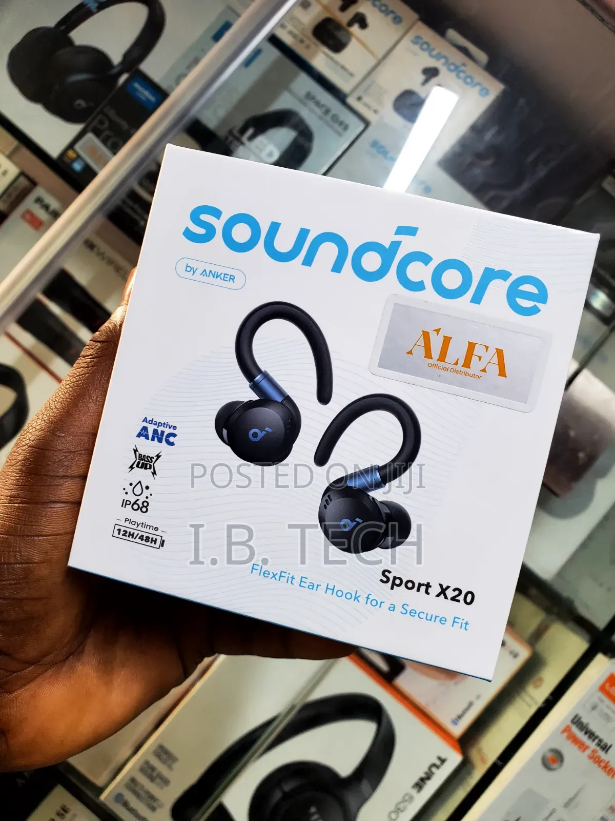 Soundcore by Anker Sport X20 FlexFit Ear Hook for a Secure Fit