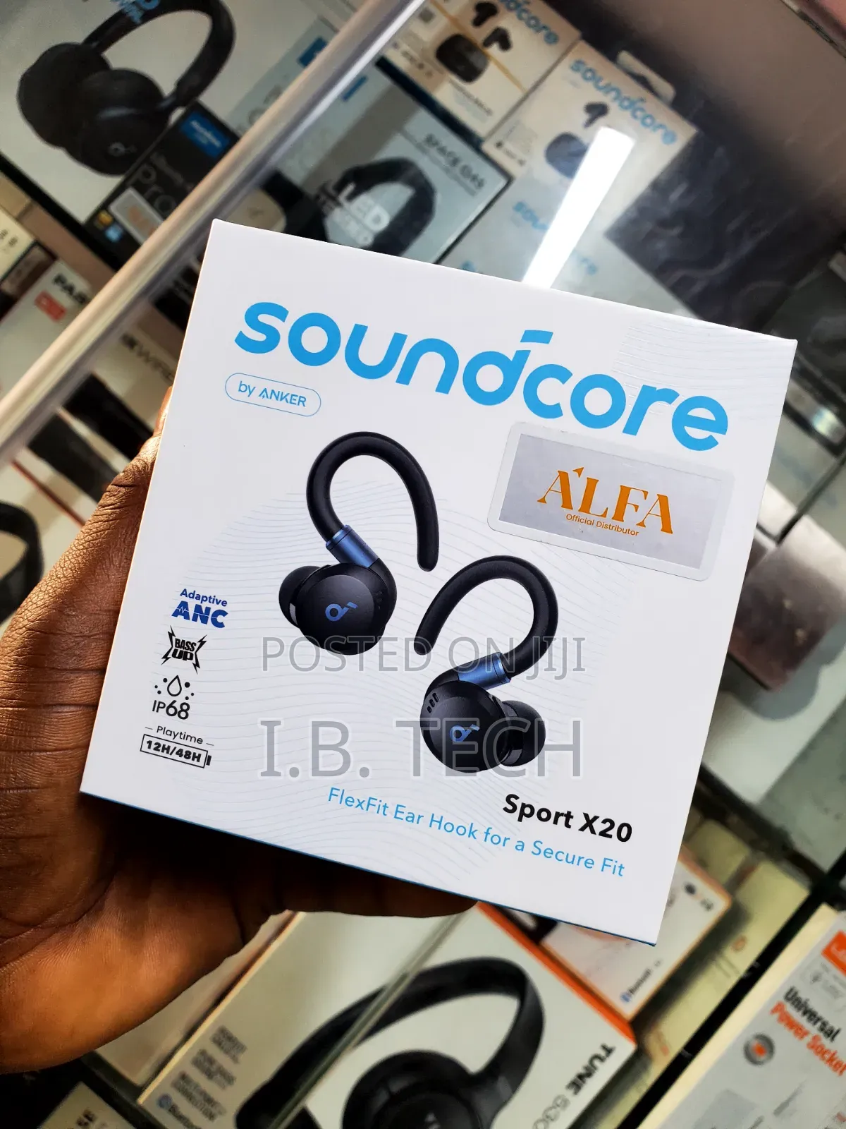 Soundcore by Anker Sport X20 FlexFit Ear Hook for a Secure Fit