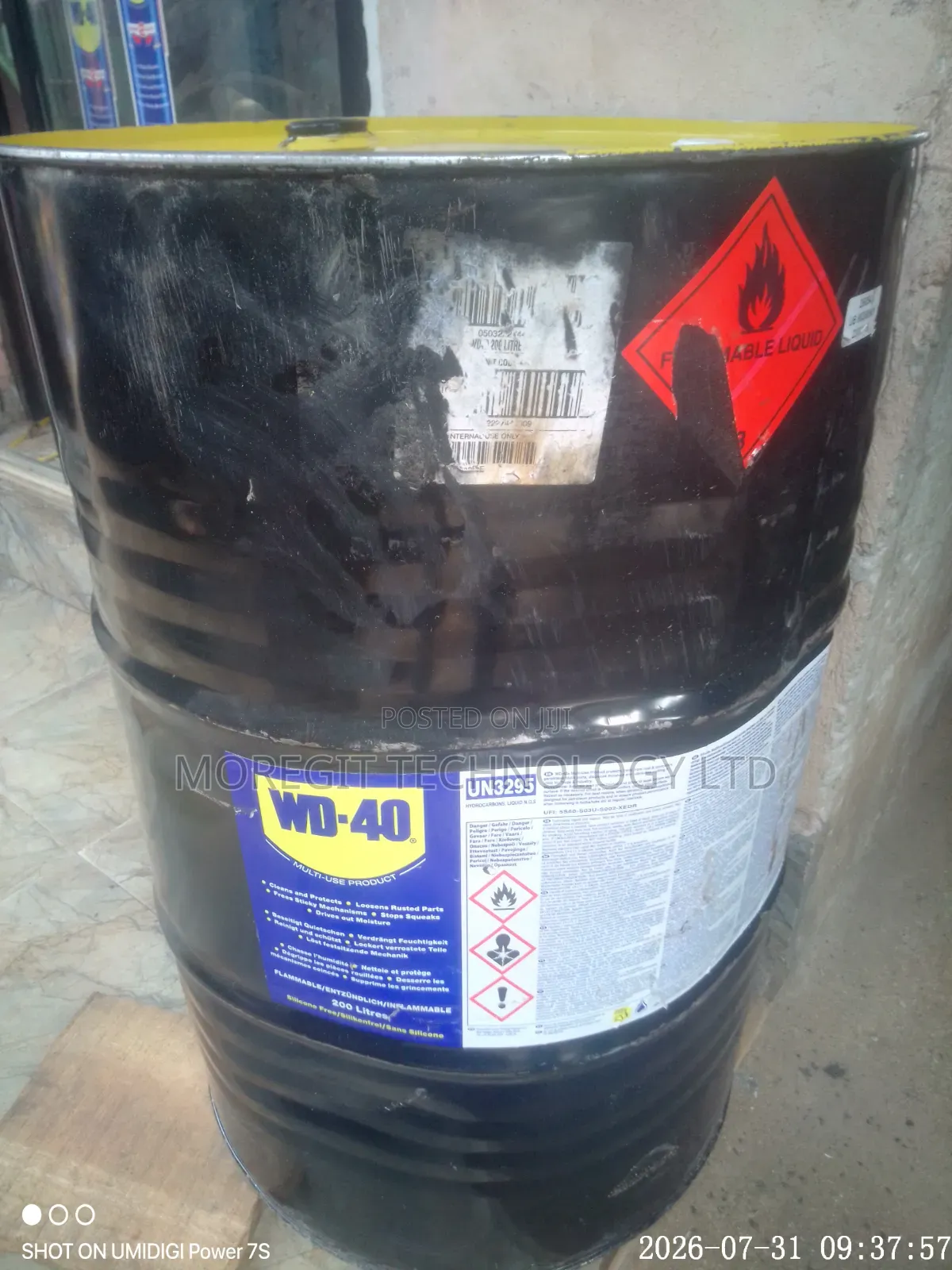WD-40 Lubricants 200L Drum