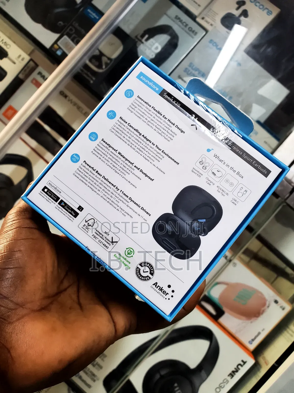 Soundcore by Anker Sport X20 FlexFit Ear Hook for a Secure Fit