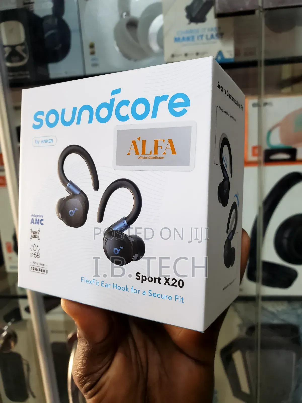 Soundcore by Anker Sport X20 FlexFit Ear Hook for a Secure Fit