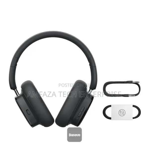 Baseus Bowie H1i Noise Cancelling Wireless Headphones – Cluster Black