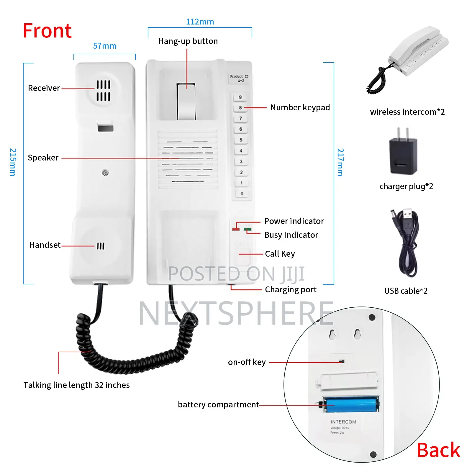 Long Range Wireless Intercom for Offices Homes