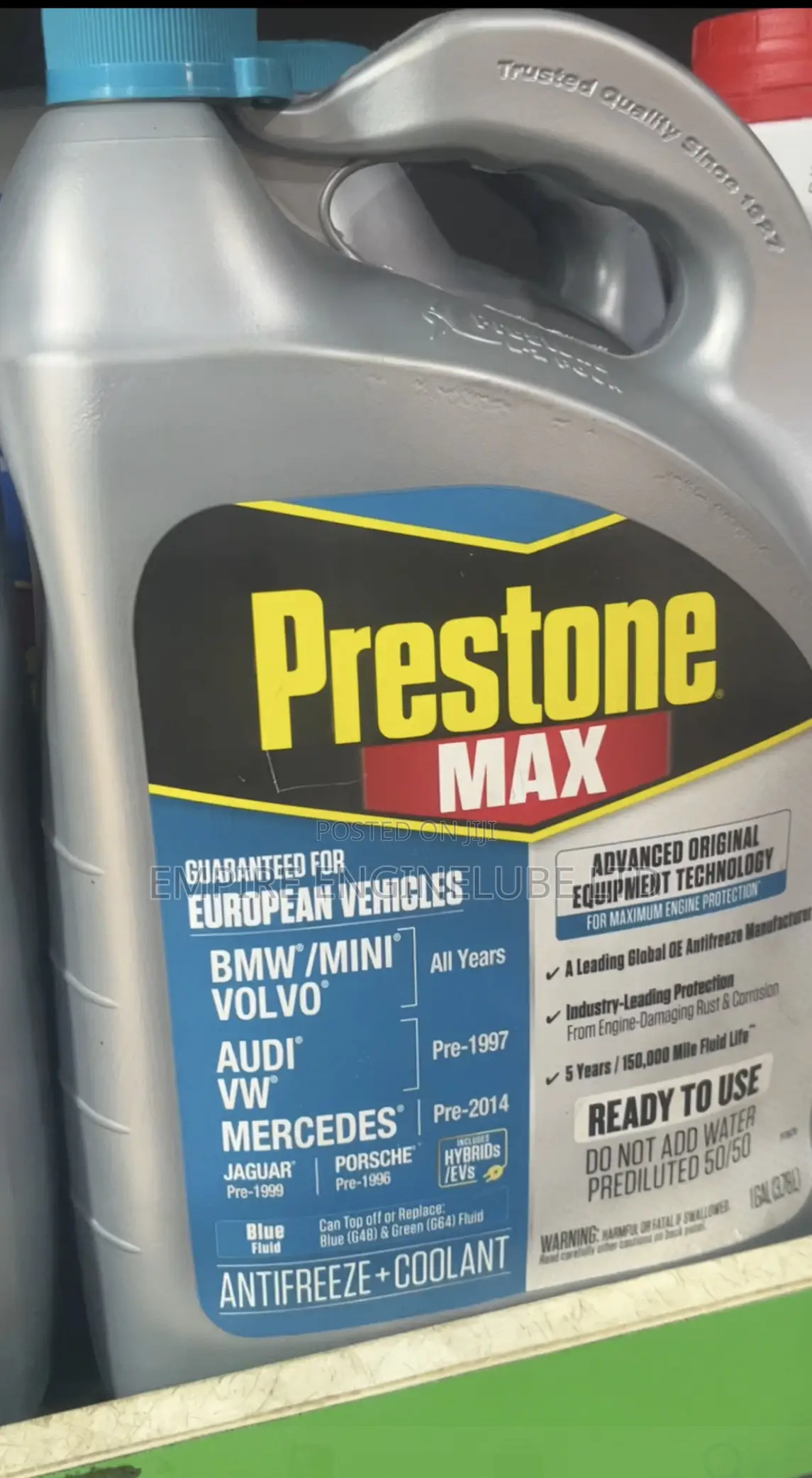 Prestone Max Coolant(European, Asian Honda Cars)all Series Available