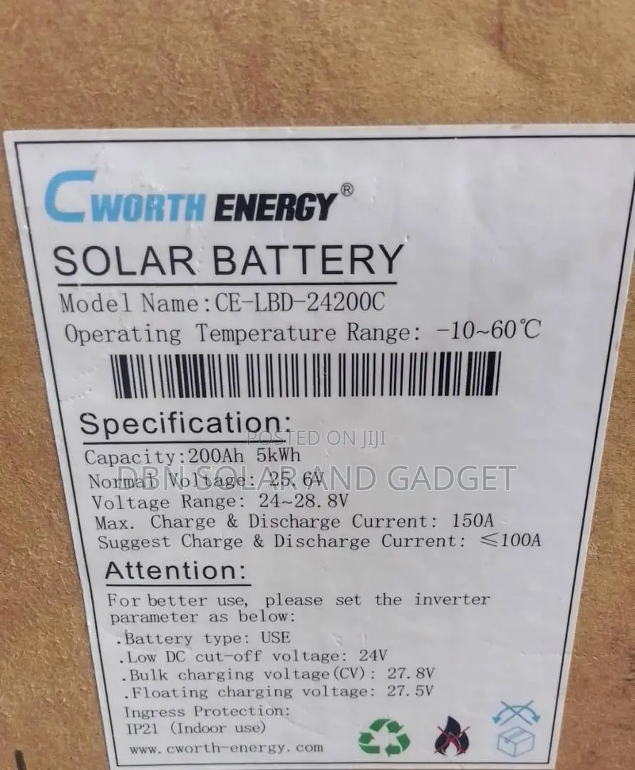 5kwh 24v Cworth Lithium Ion Battery Very Good Quality Product