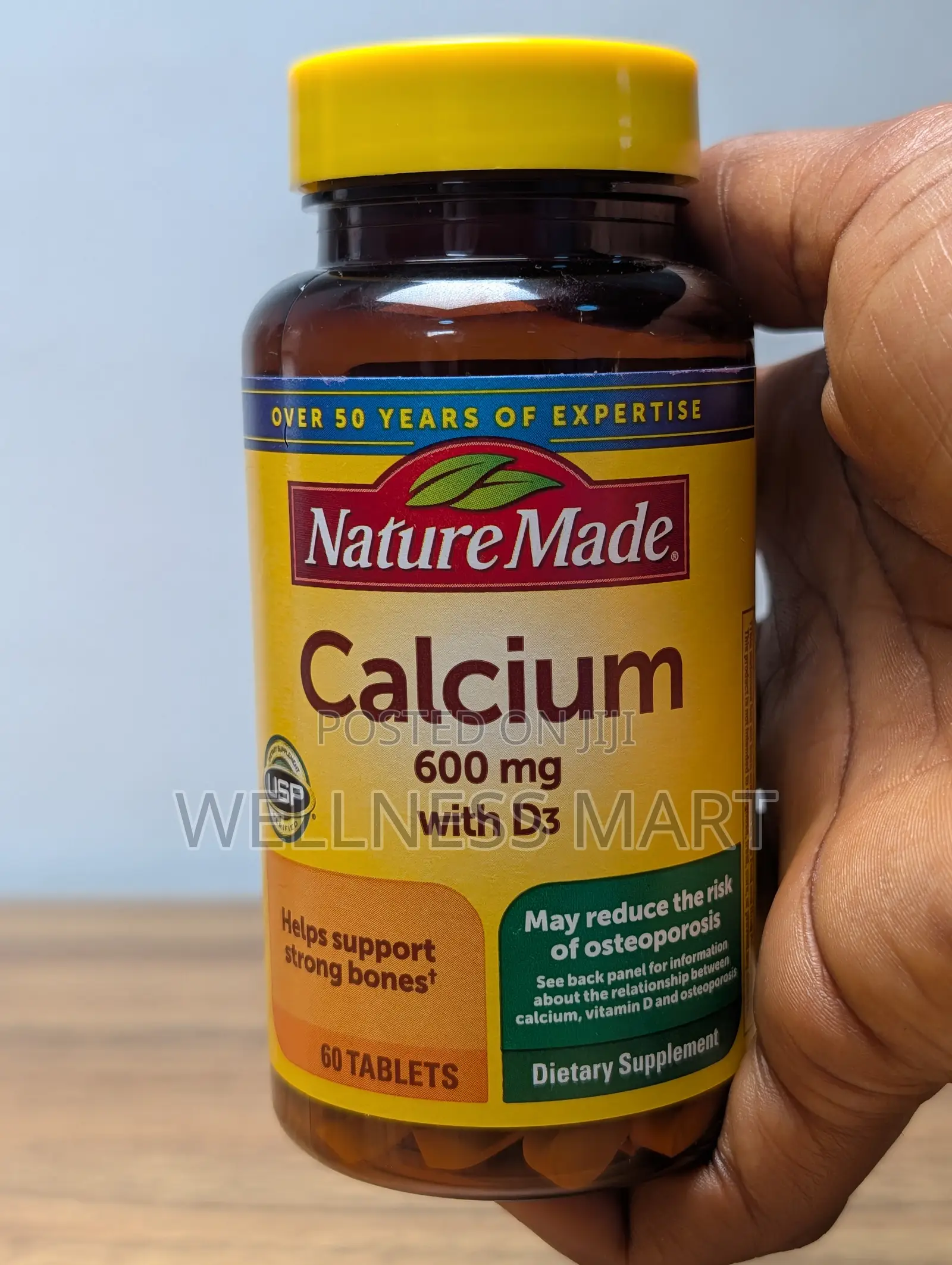 Nature Made Calcium 600mg + Vitamin D3 | 60 Tabs | Bones | U.S.A
