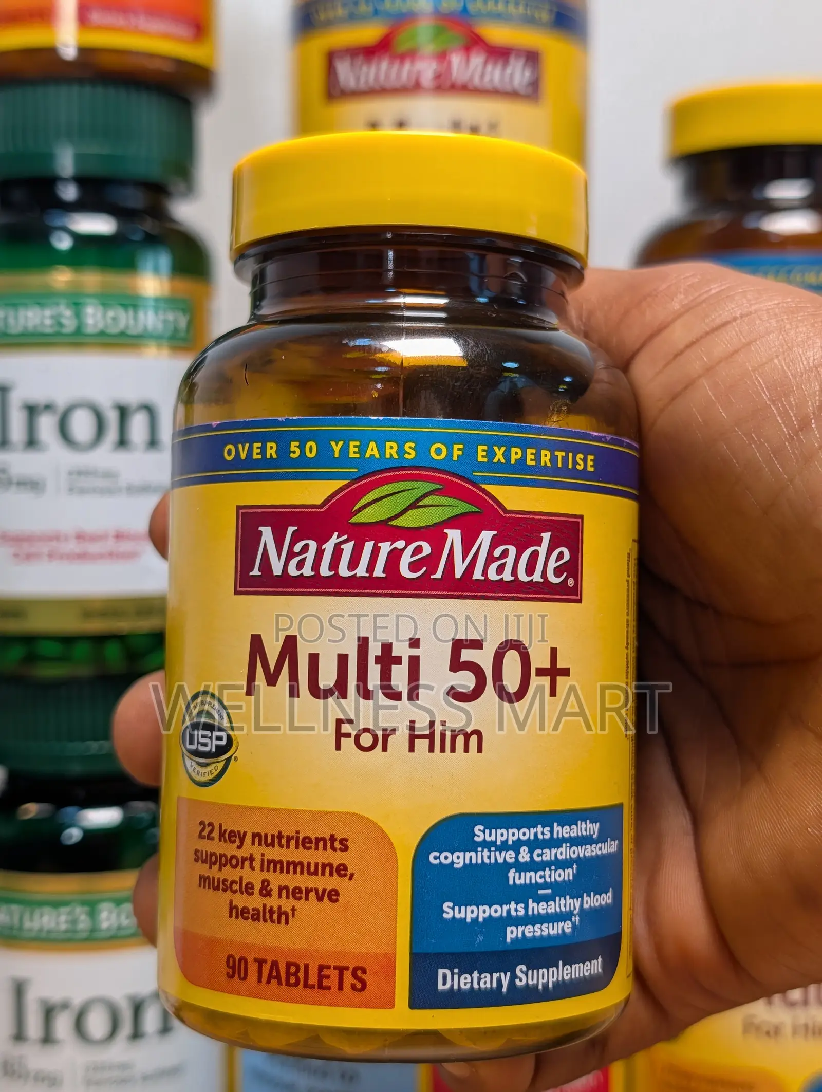 Nature Made Multi for Him 50+ | 90 Tablets | No Iron | U.S.A