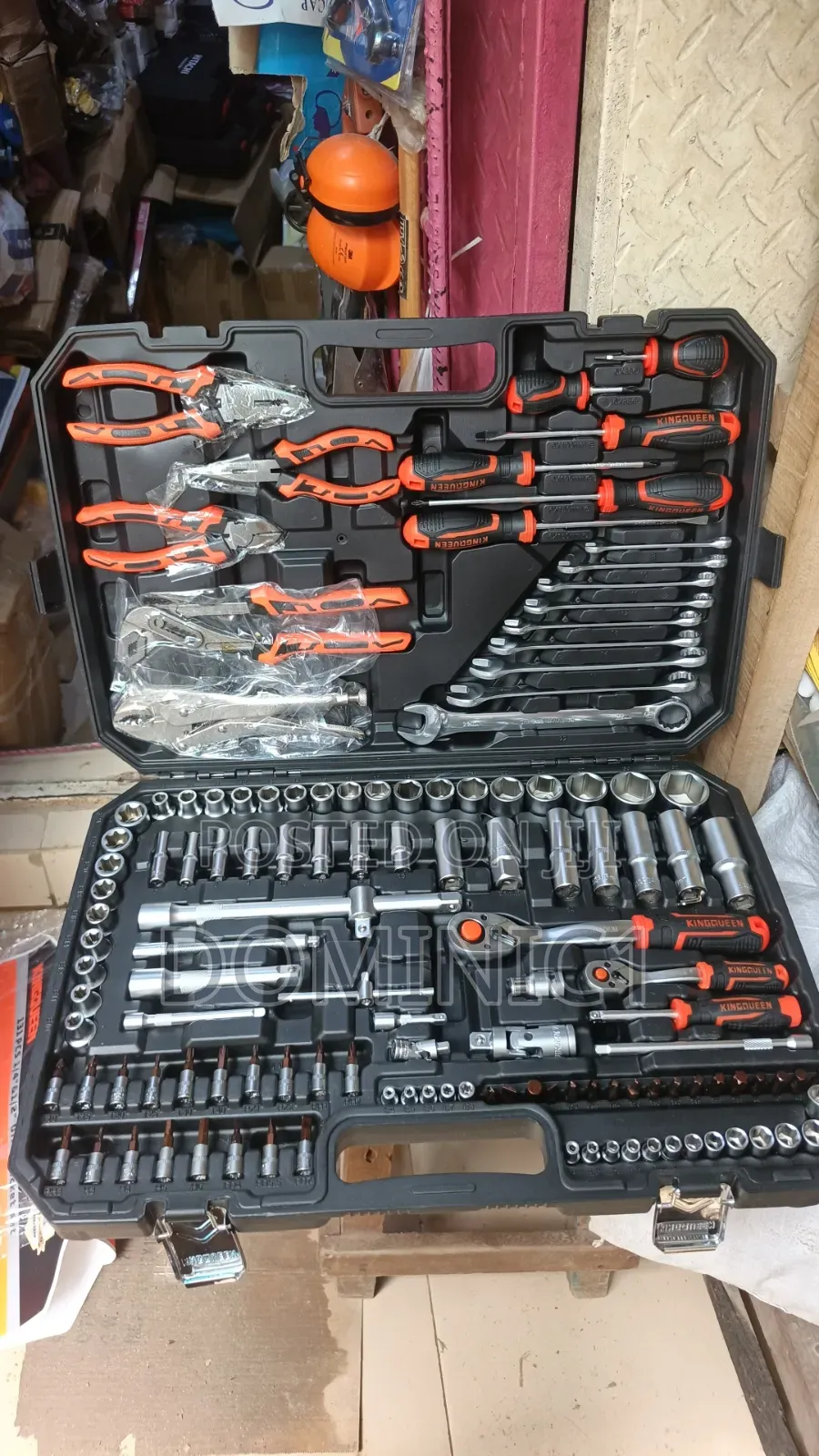 KingQueen 131-Piece Professional Dual Drive Wrench and Socket Set