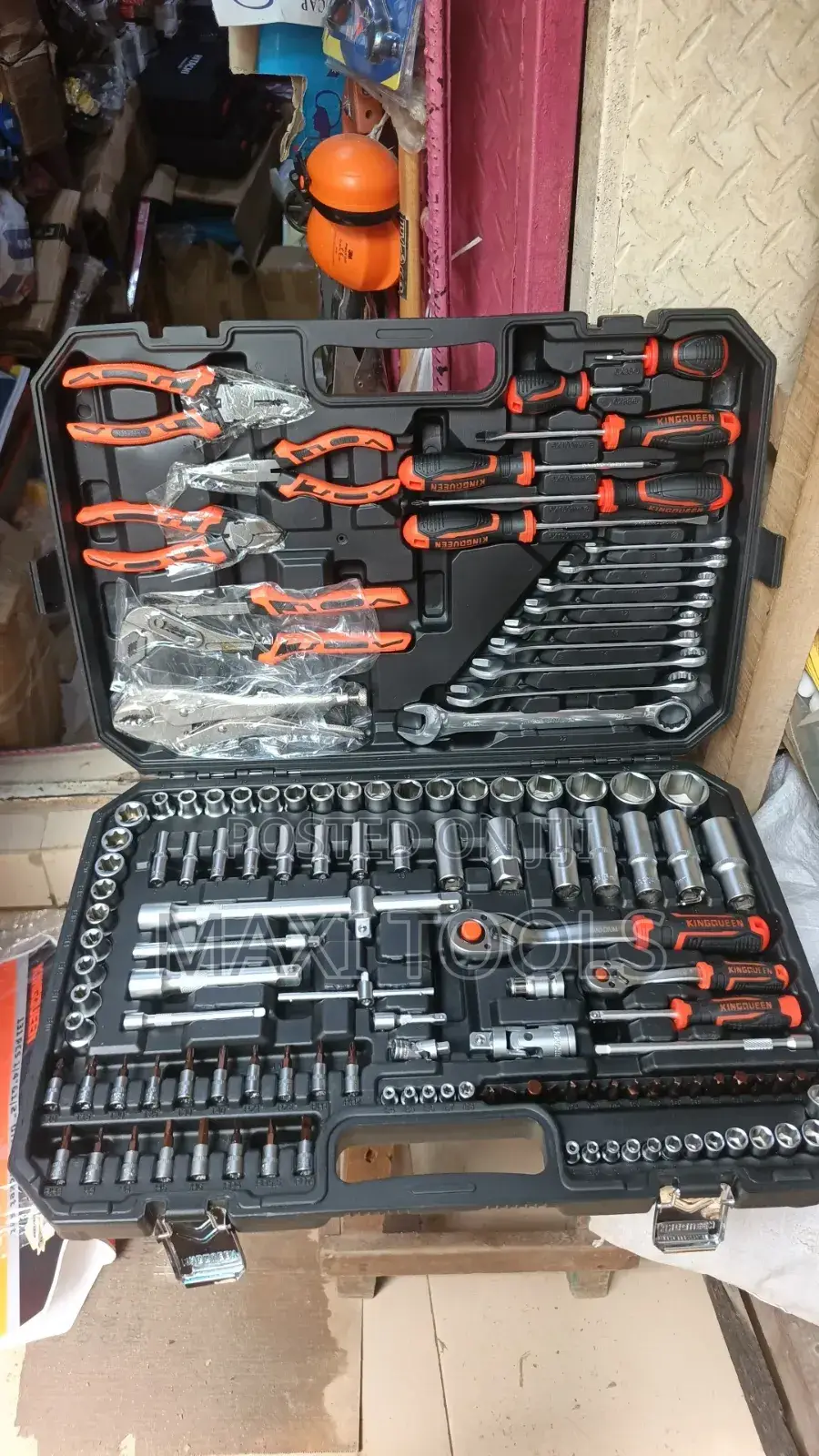 KingQueen 131-Piece Professional Dual Drive Wrench and Socket Set