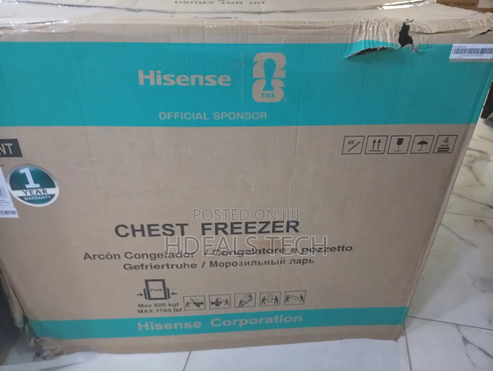 Hisense FC340SH Silver Chest Freezer 250 Litres for Frozen Foods