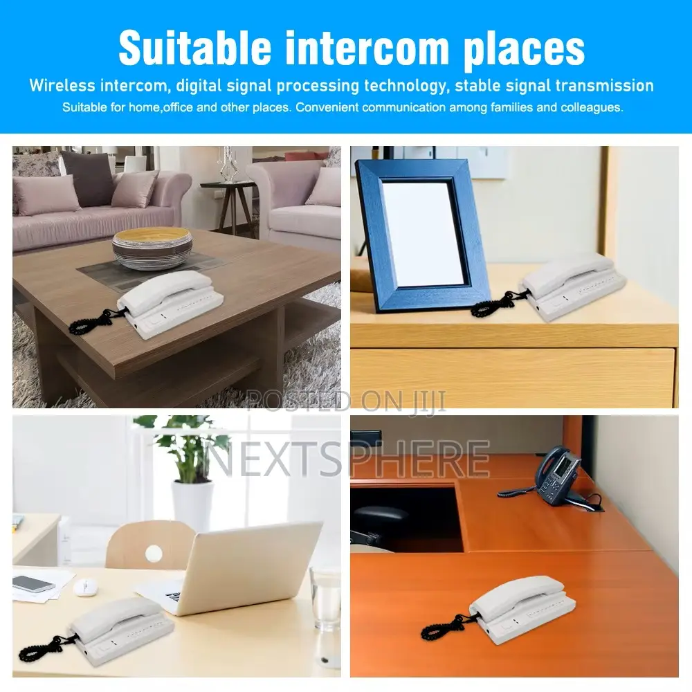 Wireless Intercom for Hotels, Offices and Homes