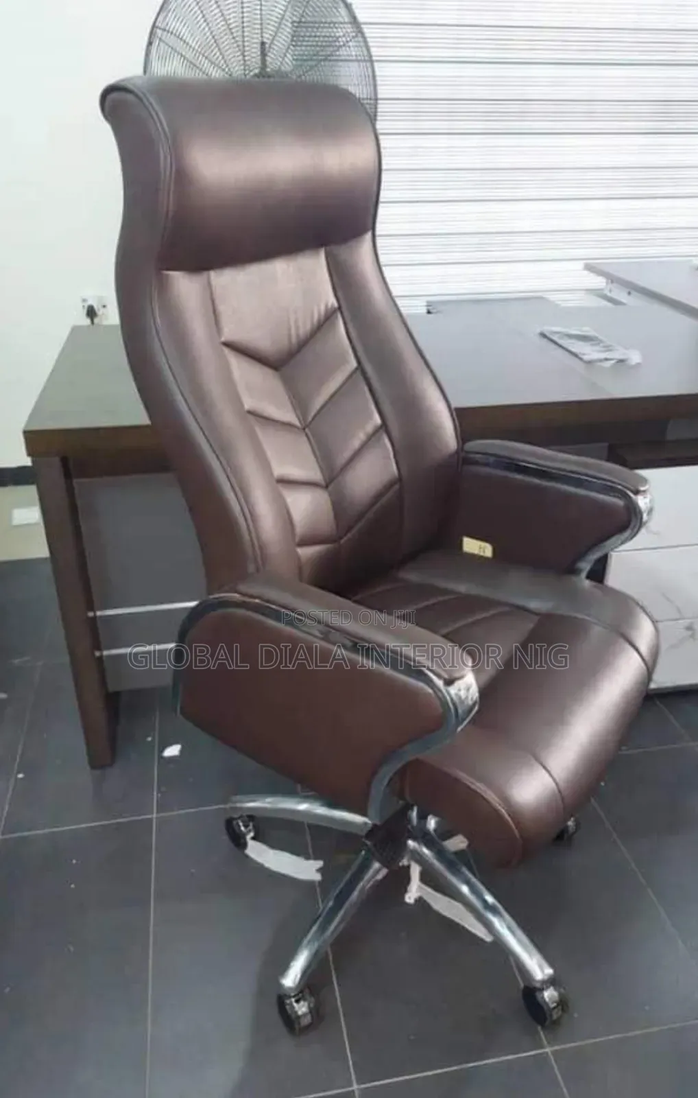 Brown Leather Executive Office Chair