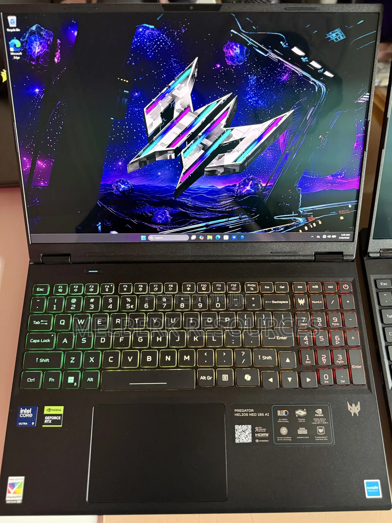 New Laptop Acer Predator Helios Neo 16 32GB Intel Core Ultra 9 SSD 1T