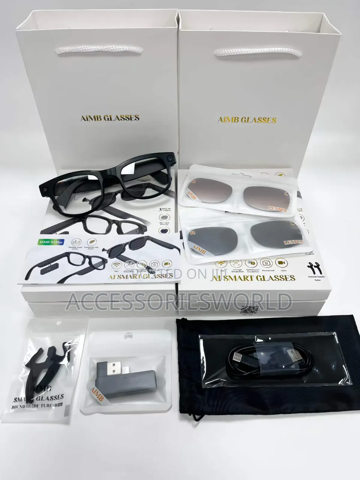 AIMB-G1 Max 800megapixel AI Smart Glasses With Portable Charging Case